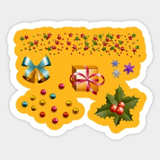 Merry Christmas Tree Decorations 2 Sticker